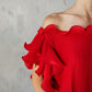 Lorraine Dress in Crimson